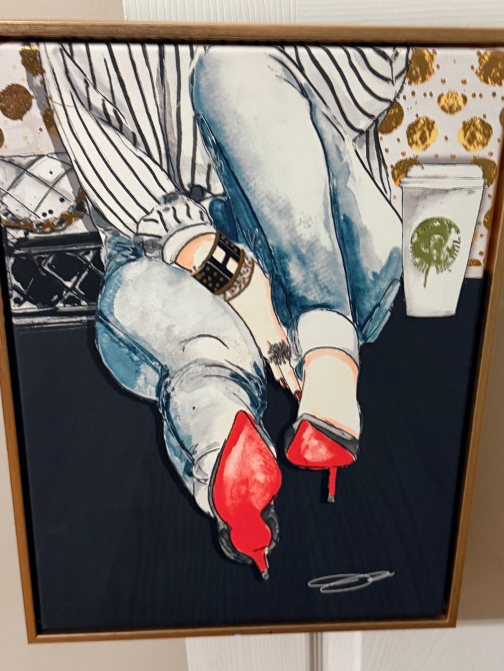 Gold Framed Chic Art